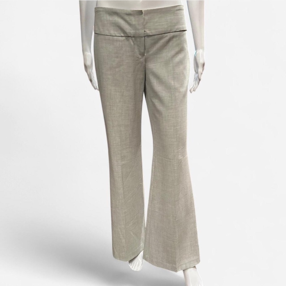 Arden B Gray Boot Cut Flare Pants with Wide Waistband